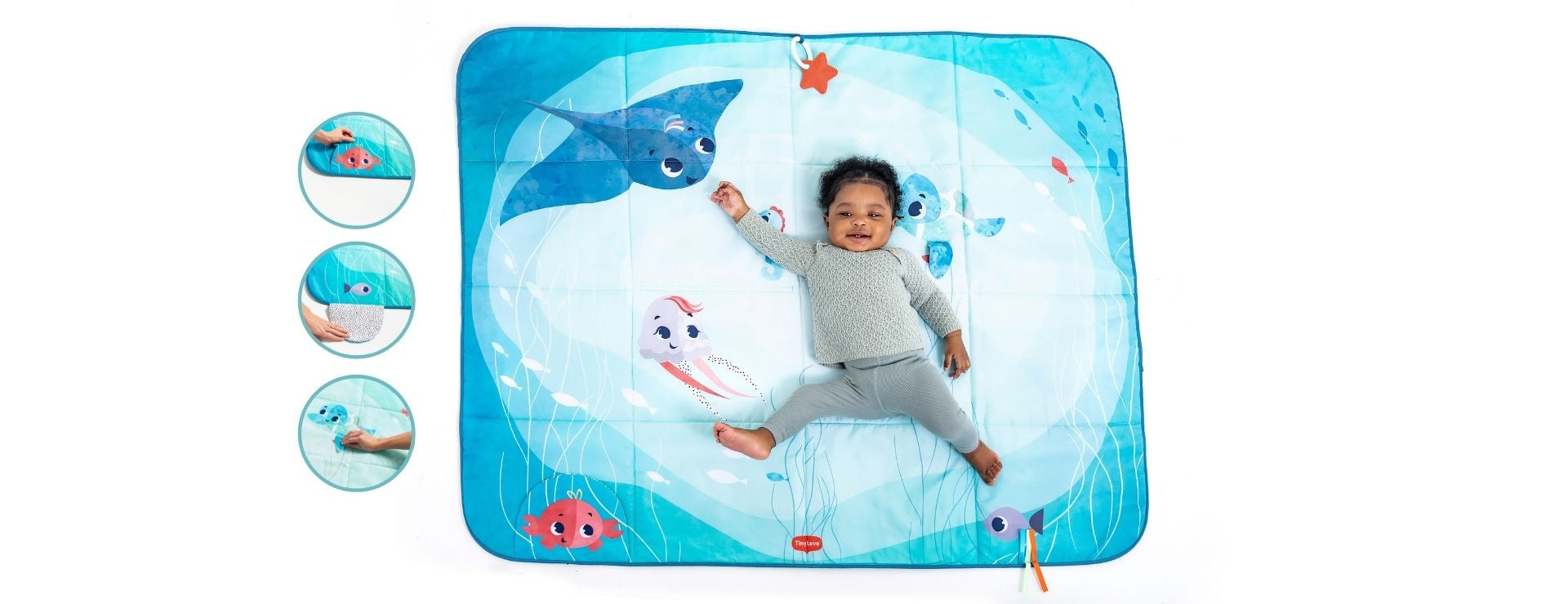 Tiny Love covor de joaca de exterior XL 140x113 cm 0m+ Ocean