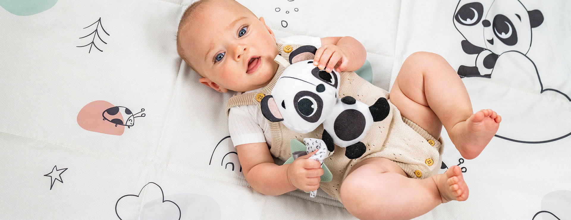Tiny Love jucarie plus zornaitoare Black&White 0m+ Panda Elizabeth