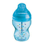 Tommee Tippee Biberon Advanced Anticolic cu tetina flux lent si senzor de temperatura 260 ml, Blue 01