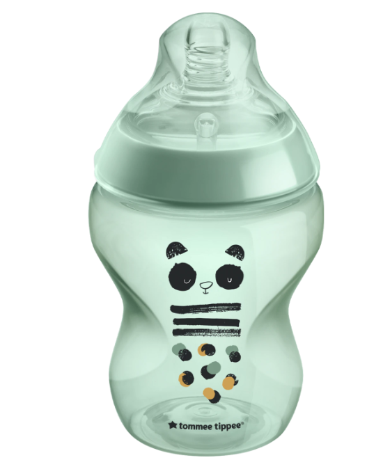 Tommee Tippee Biberon Closer To Nature 260 ml de la 0 luni Verde cu panda Imagine principală a produsului