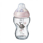 Tommee Tippee biberon sticla Closer To Nature 250 ml 0m+ Roz cu iepuras