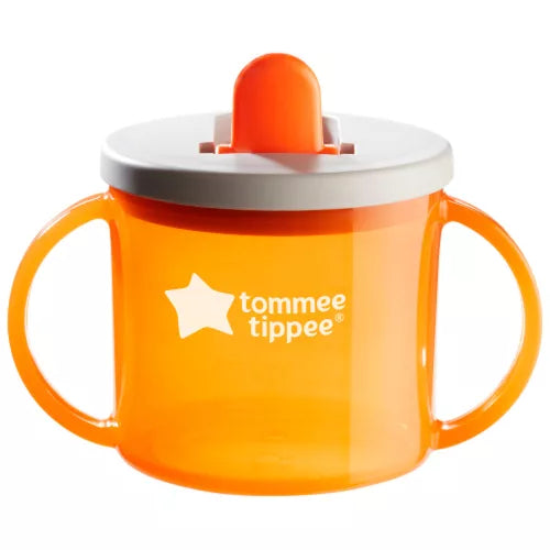 Tommee Tippee cana cu cioc si mminere First Cup Essential  190 ml 4m+ Portocaliu