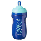 Tommee Tippee cana cu pai izoterma Straw 260 ml 12m+ Bleumaren/verde