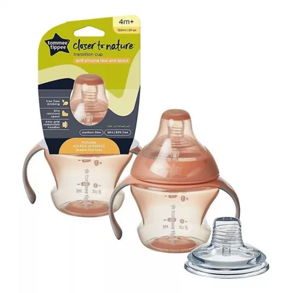 Tommee Tippee cana de tranzitie cu manere 150 ml 4m+ Roz Imagine principală a produsului