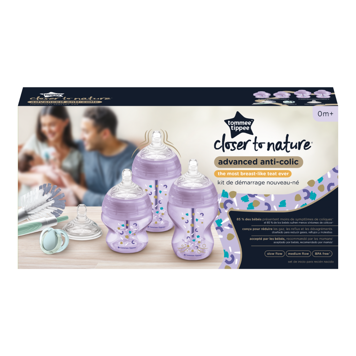 Tommee Tippee kit biberoane nou-nascut Advanced Closer To Nature 0m+ Mov