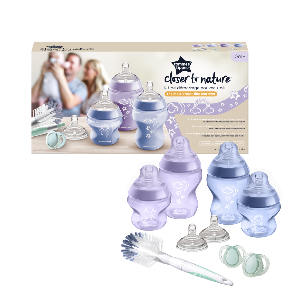 Tommee Tippee kit biberoane nou-nascut Closer To Nature 0m+ Mov