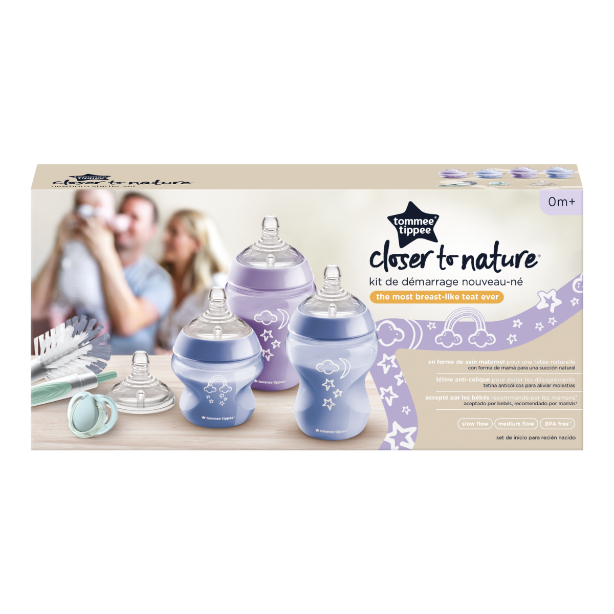 Tommee Tippee kit biberoane nou-nascut Closer To Nature 0m+ Mov
