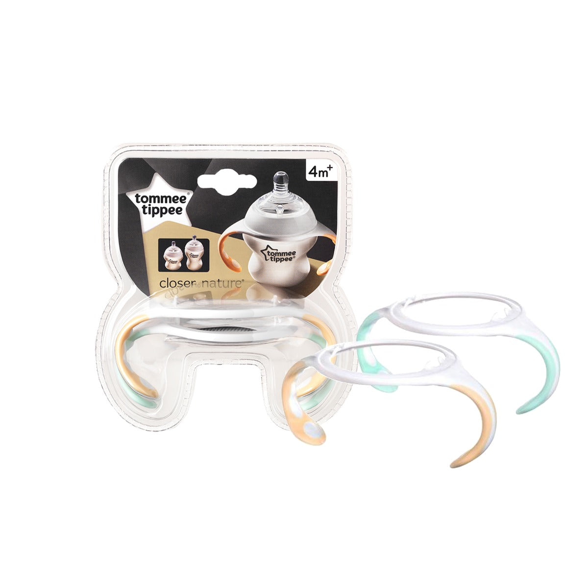 Tommee Tippee maner pentru biberon Closer To Nature 4m+, 2 buc Portocaliu