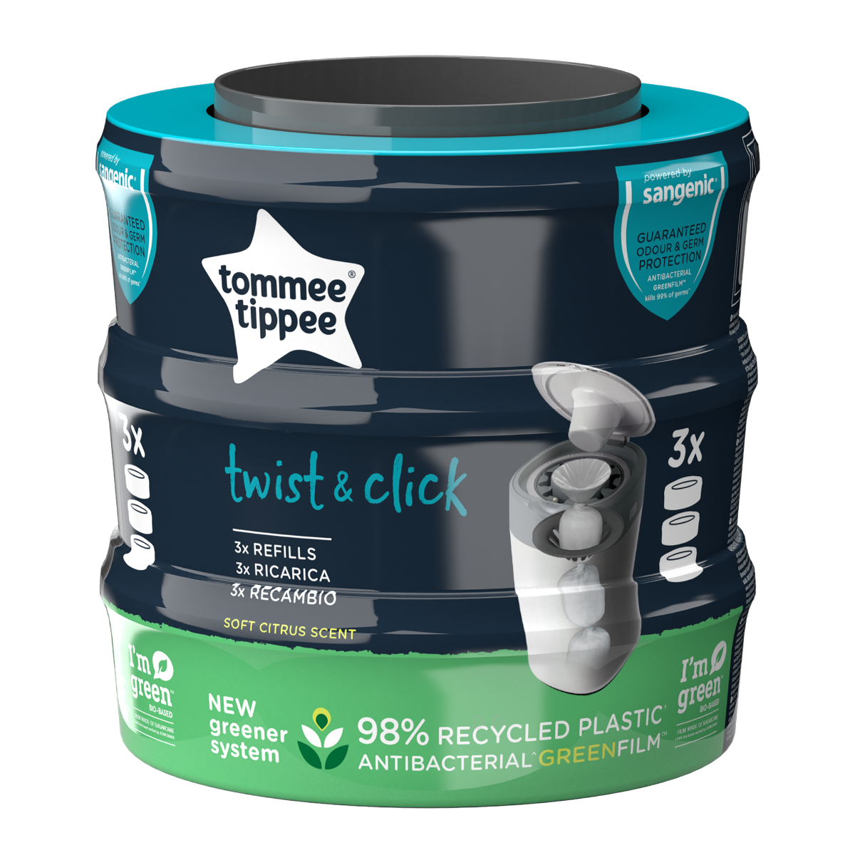 Tommee Tippee rezerva sangenic pentru modelele Tec si Twist Imagine principală a produsului