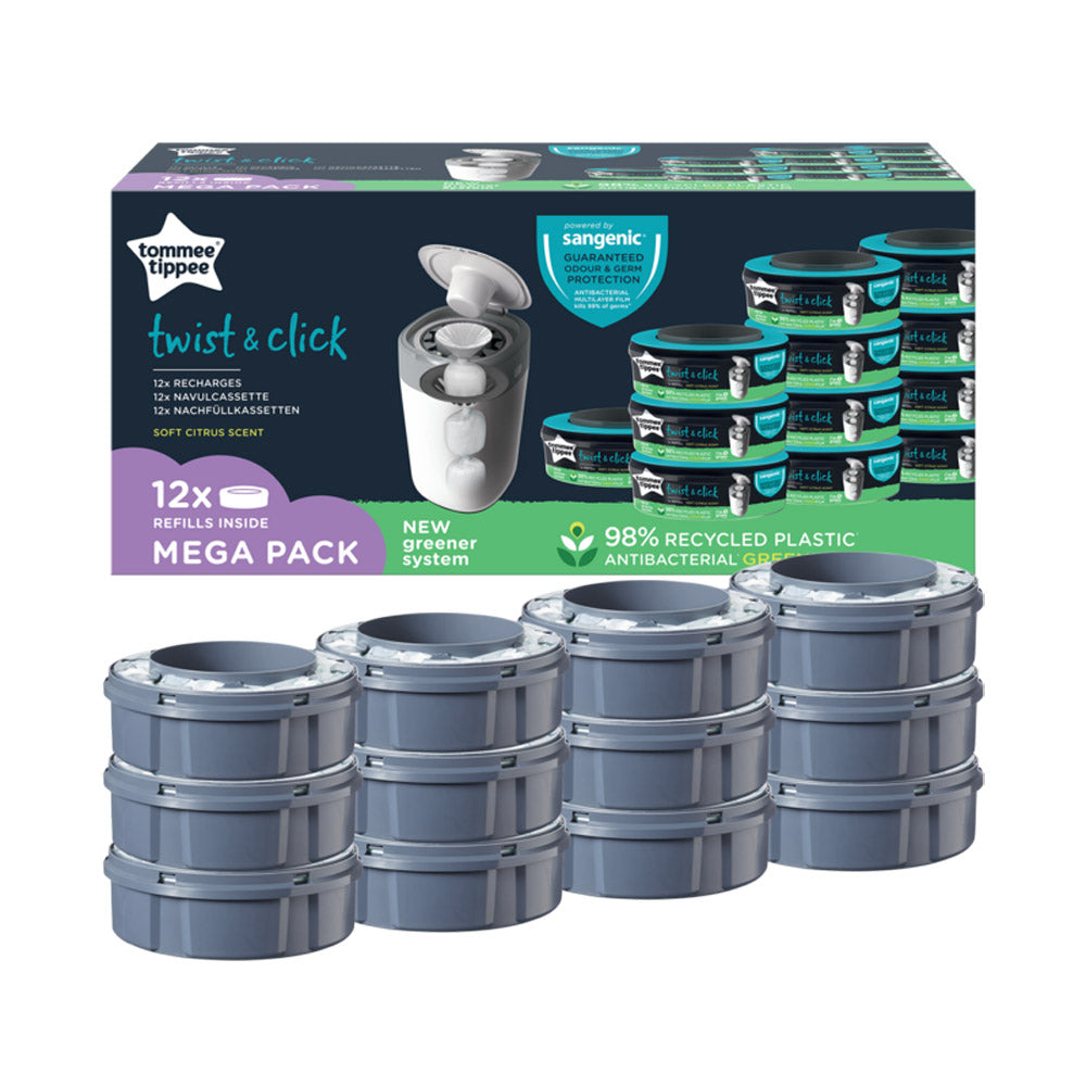 Tommee Tippee rezerva sangenic pentru modelele Tec si Twist Reciclabil, 12 buc