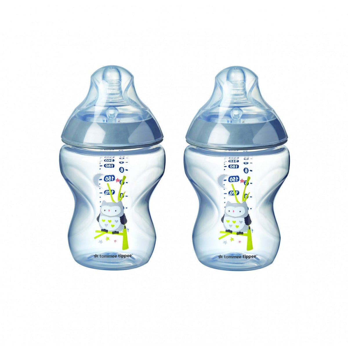Tommee Tippee set 2 biberoane 260 ml Closer to Nature 0m+, Bufnita Imagine principală a produsului