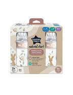 Tommee Tippee set 2 biberoane Natural Start 260 ml 0m+, Roz pudrat