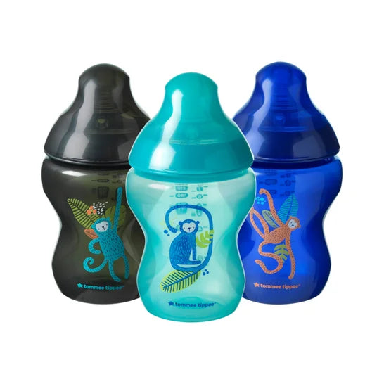 Tommee Tippee set 3 biberoane Closer To Nature 260 ml 0m+ Boy