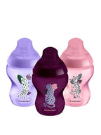 Tommee Tippee set 3 biberoane Closer To Nature 260 ml 0m+ Girl