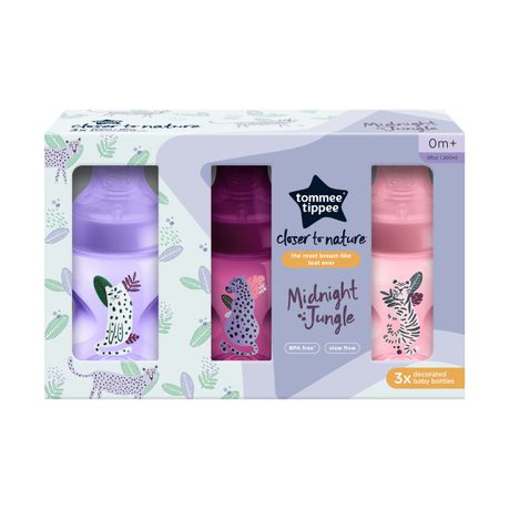 Tommee Tippee set 3 biberoane Closer To Nature 260 ml 0m+ Girl