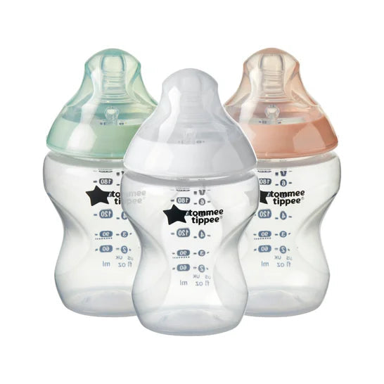 Tommee Tippee set 3 biberoane Closer To Nature 260 ml 0m+ Pastel
