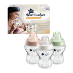 Tommee Tippee set 3 biberoane Closer To Nature 260 ml 0m+ Pastel