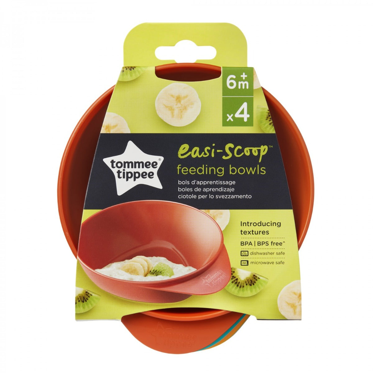 Tommee Tippee set 4 castroane ergonomice 6m+ Multicolor