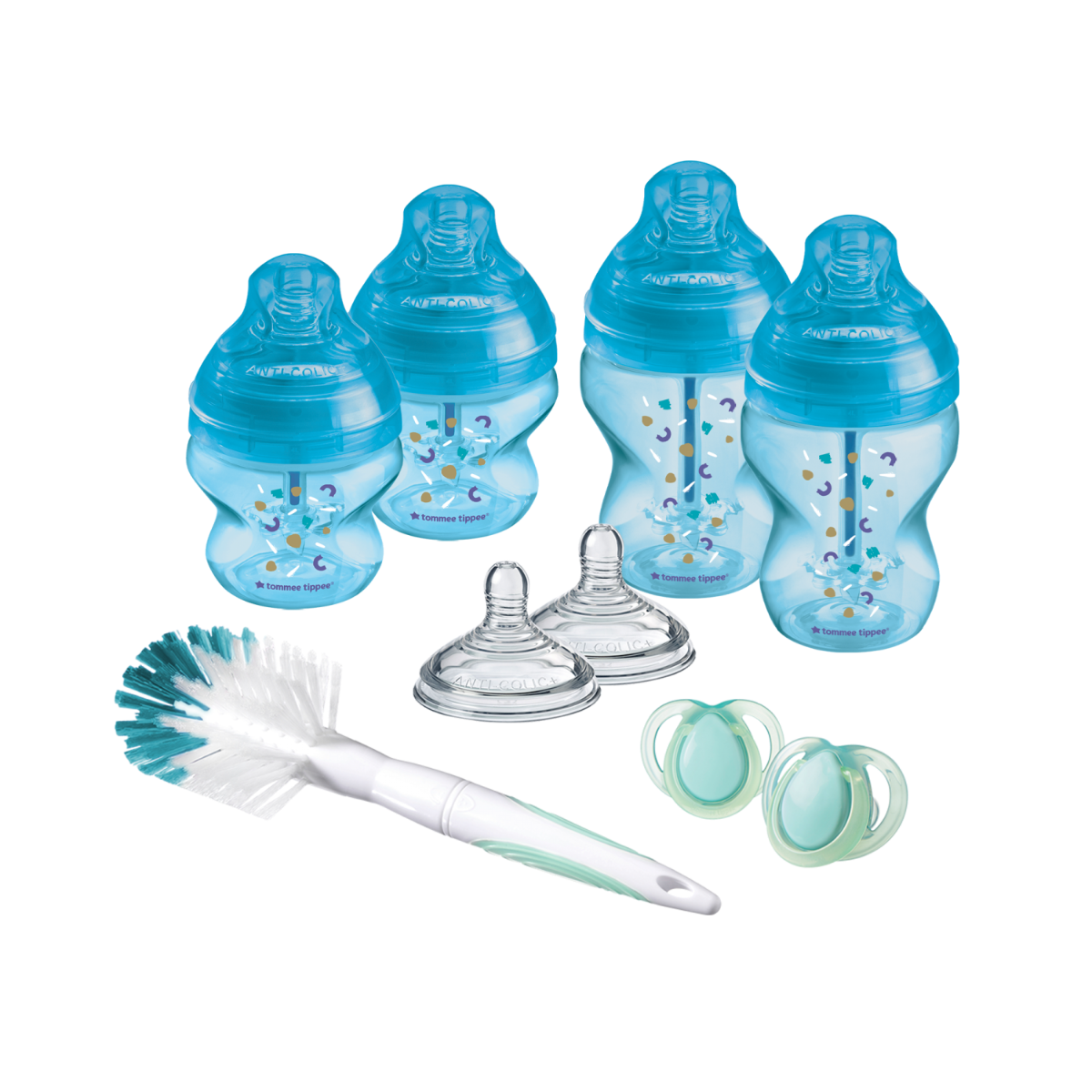 Tommee Tippee set kit biberoane Closer To Nature Advanced Anti-Colic 0m+ Albastru