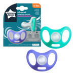 Tommee Tippee suzeta Advanced Sensitive 0-6 luni, 2 buc, Mov/Turquise