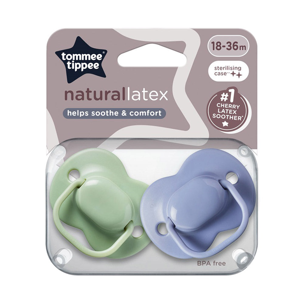 Tommee Tippee suzeta cherry latex 18-36 luni 2 buc Albastru-Verde