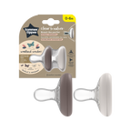 Tommee Tippee suzeta Closer To Nature Breast-Like 0-6 luni, 2 buc Maro/Gri