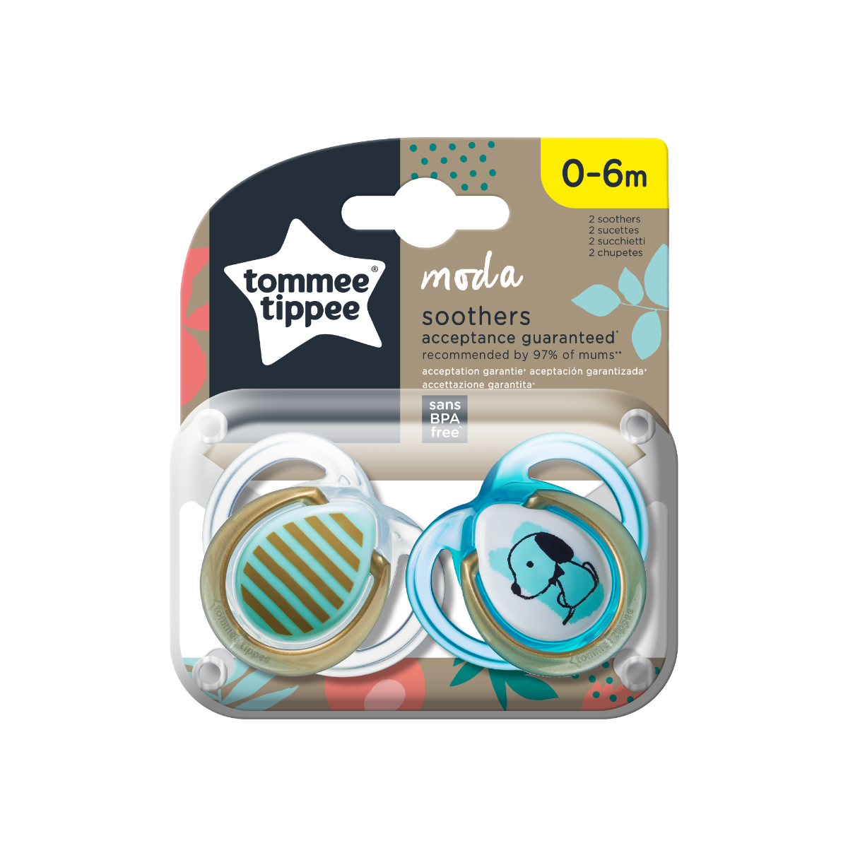 Tommee Tippee suzeta Moda 0-6 luni, 2 buc, Catel