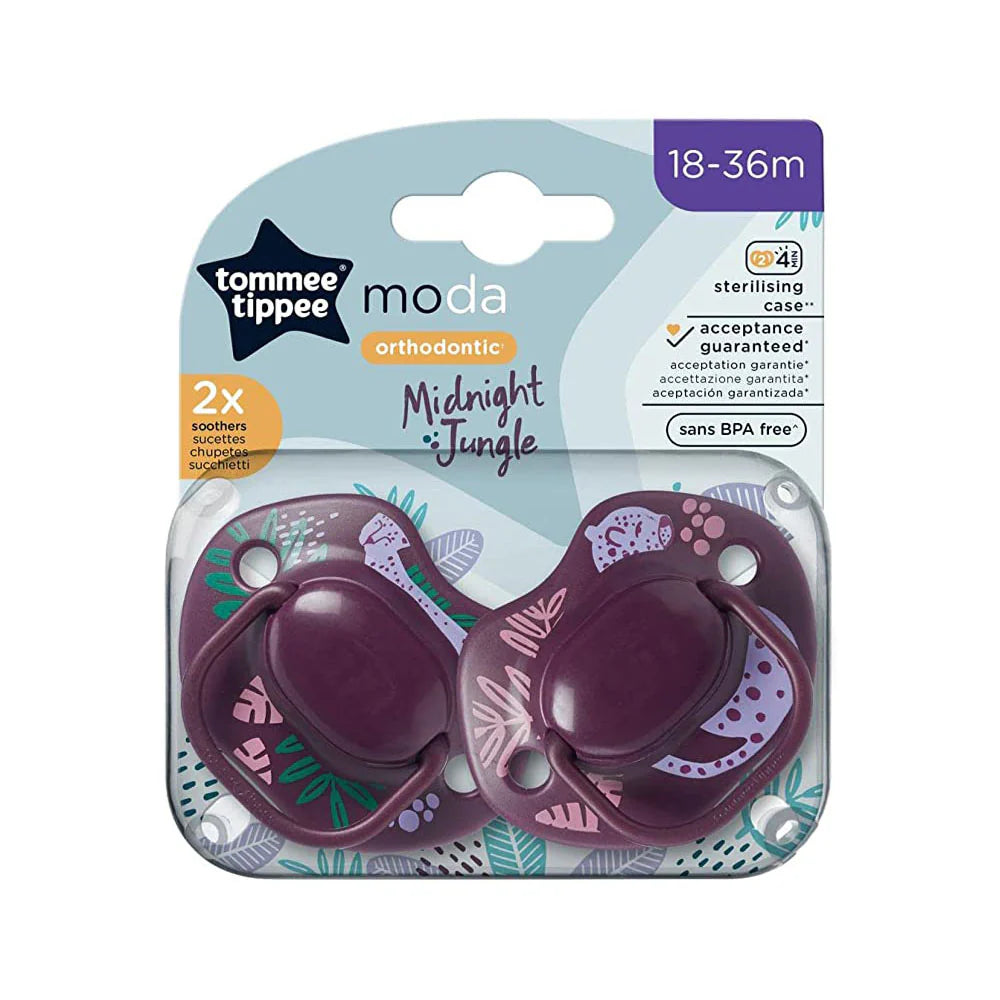 Tommee Tippee suzeta Moda 18-36 luni 2 buc Midnight Jungle