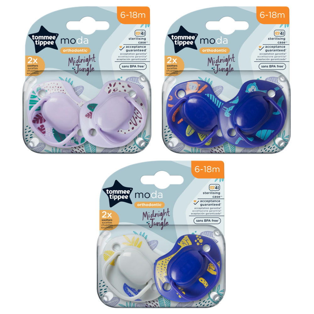 Tommee Tippee suzeta Moda 6-18 luni 2 buc Midnight Jungle Imagine principală a produsului