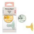 Tommee Tippee suzeta silicon Breast-Like 0-6 luni, 2 buc Galben-Vernil