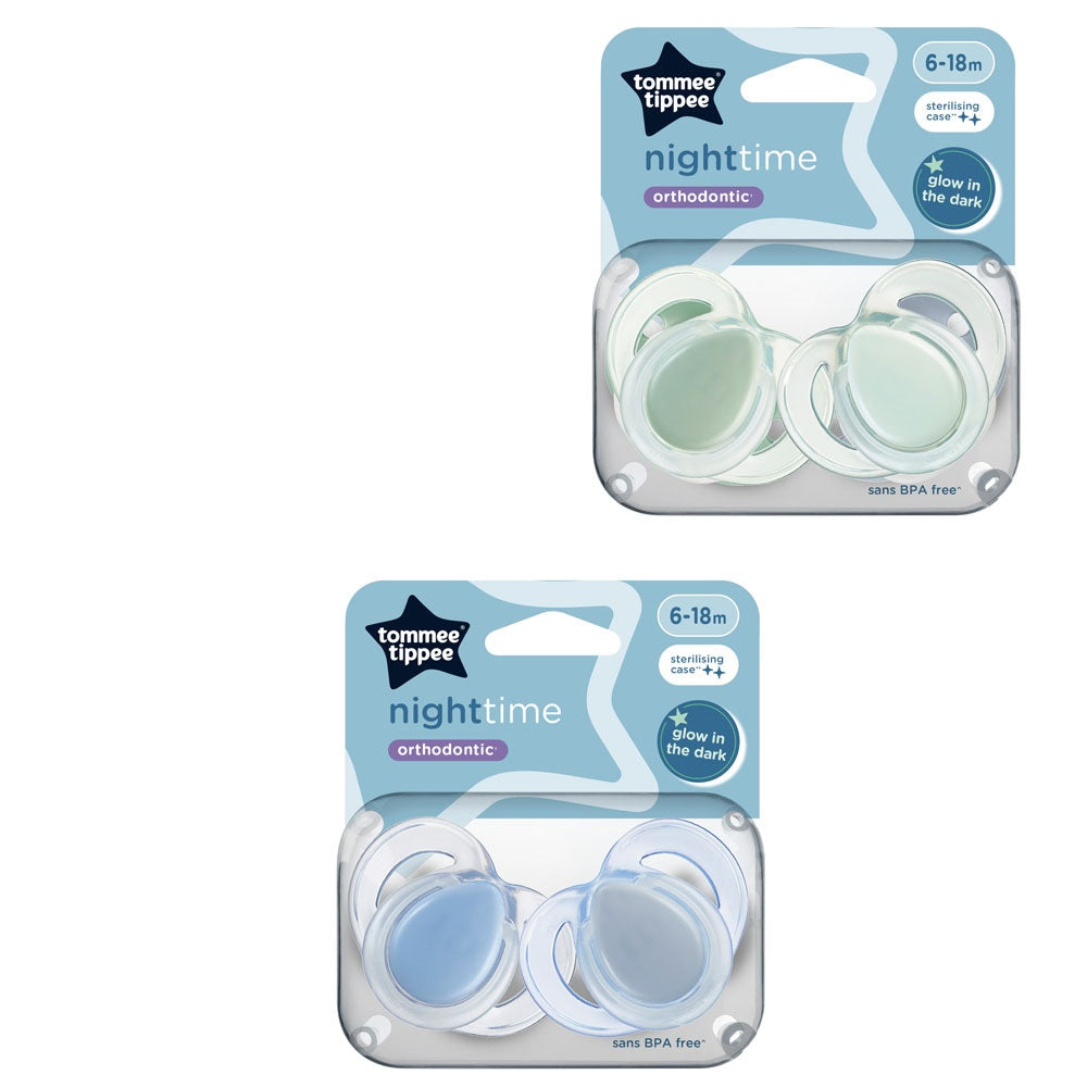 Tommee Tippee suzeta silicon ortodontica Night Time 6-18 luni, 2 buc Imagine principală a produsului