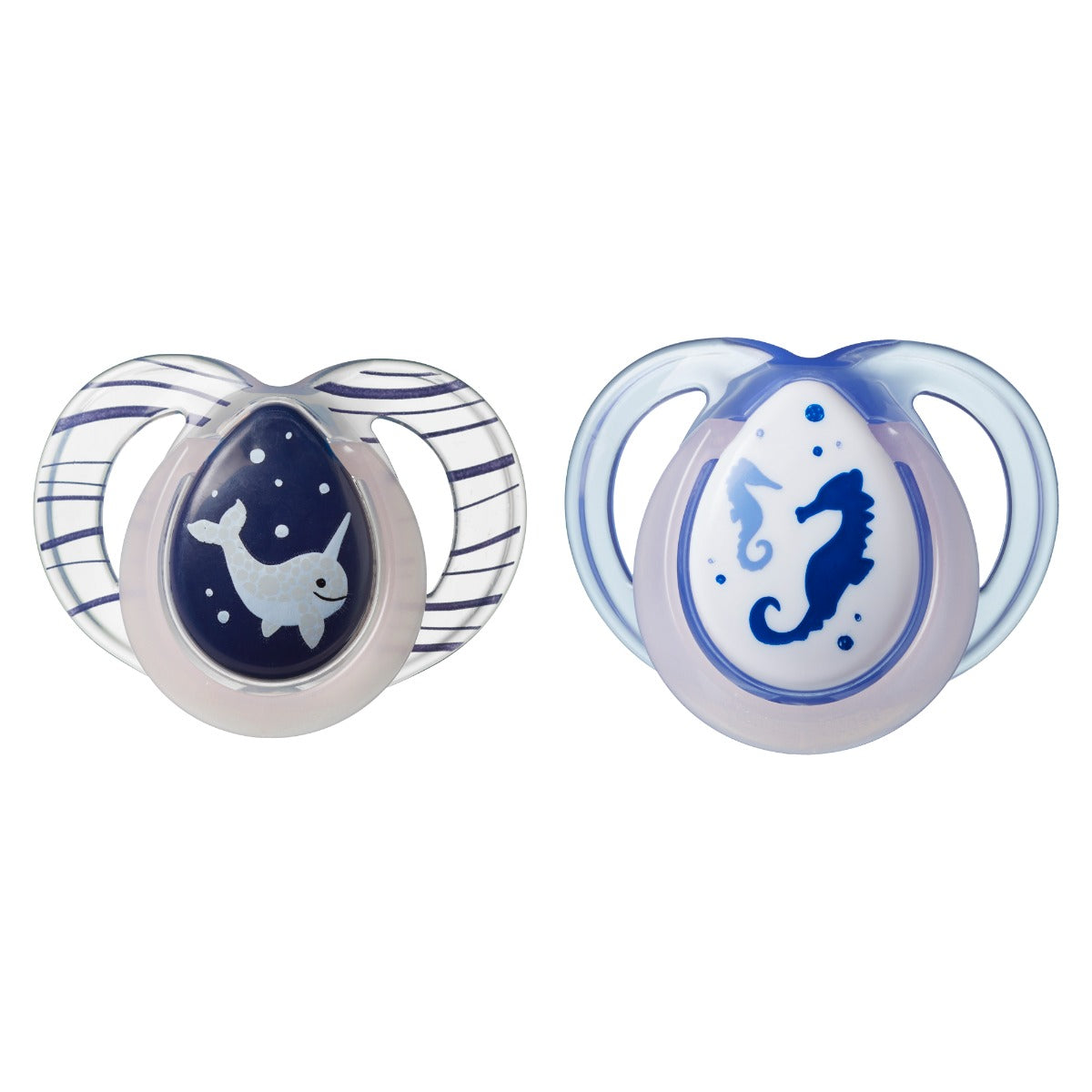Tommee Tippee suzete fluorescente Night Time 0-6 luni, 2 buc Calut de mare/Narval Imagine principală a produsului