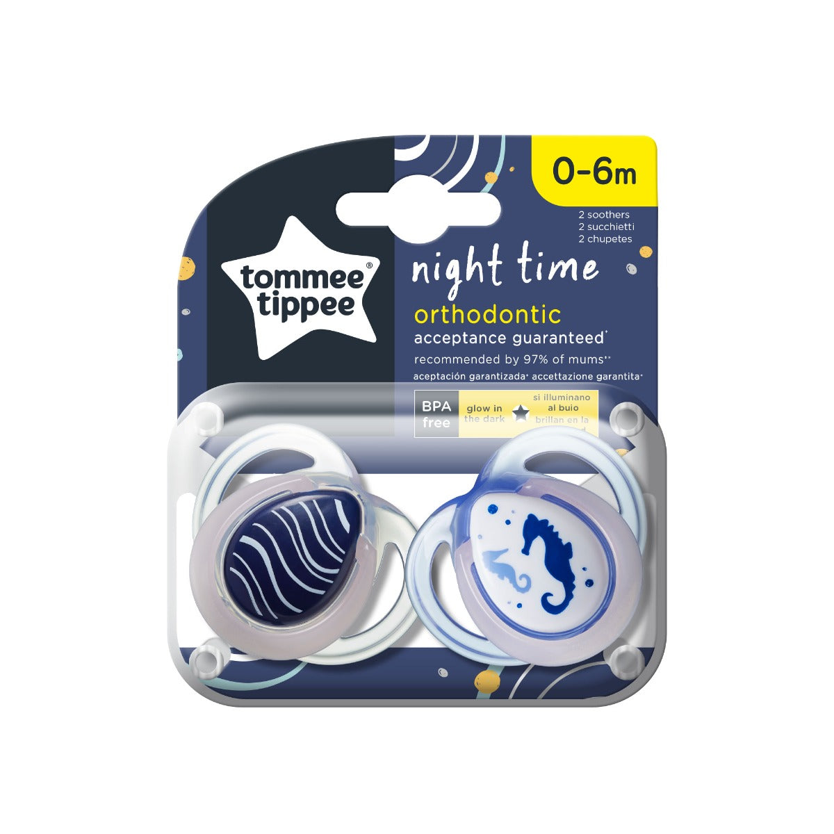 Tommee Tippee suzete fluorescente Night Time 0-6 luni