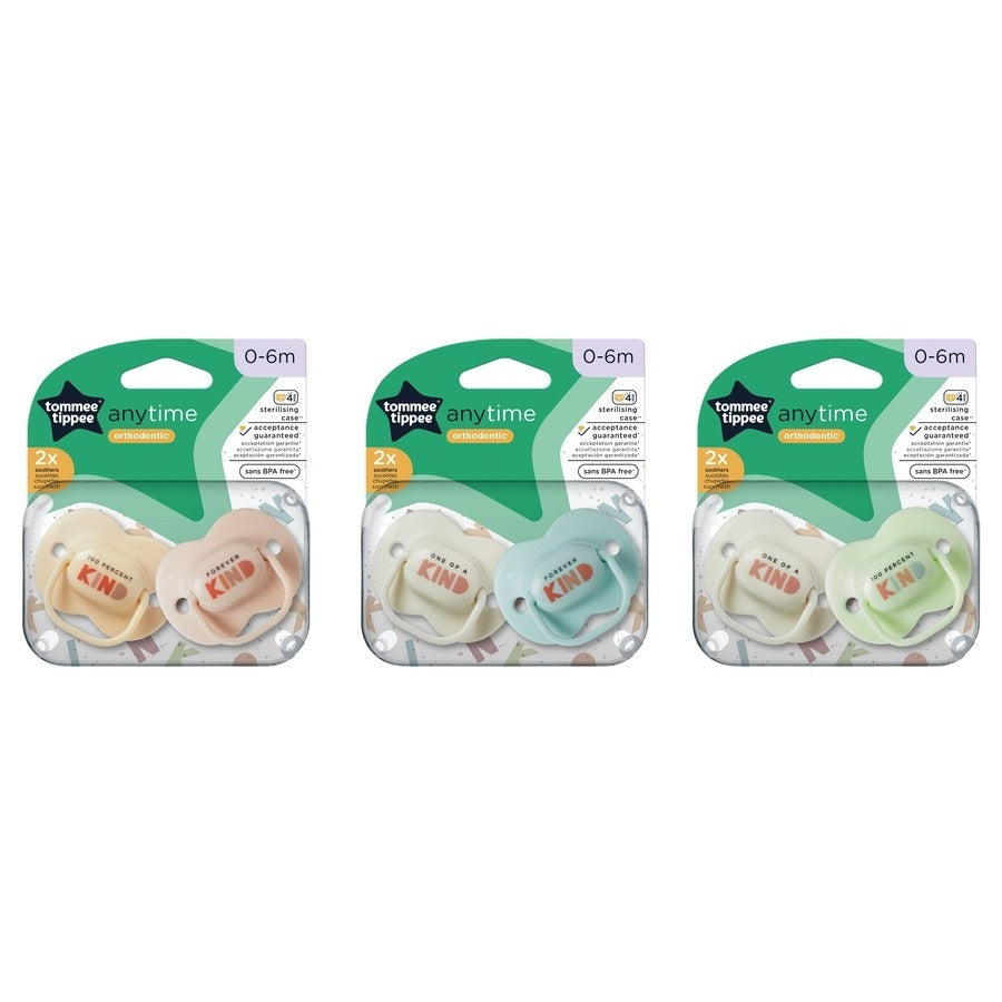 Tommee Tippee suzete silicon ortodontice Anytime 0-6 luni, 2 buc Imagine principală a produsului