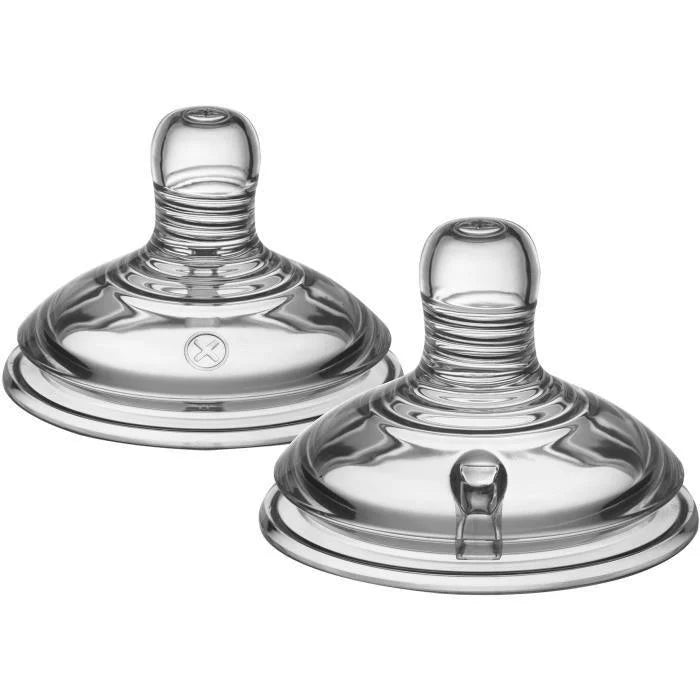 Tommee Tippee tetina silicon Closer to Nature flux variabil 0m+ 2 buc