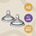 Tommee Tippee tetina silicon Closer to Nature flux variabil 0m+ 2 buc