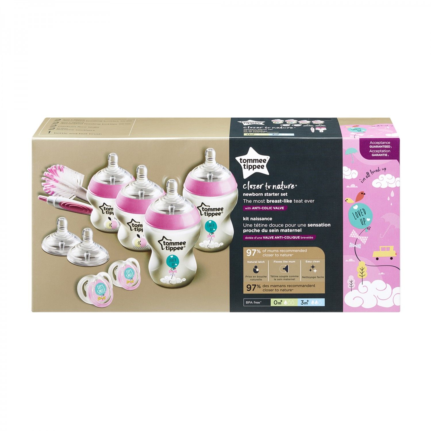 Tommee Tippee - Kit de pornire pentru nou-nascuti - roz, 0 luni+ 01 Imagine principală a produsului