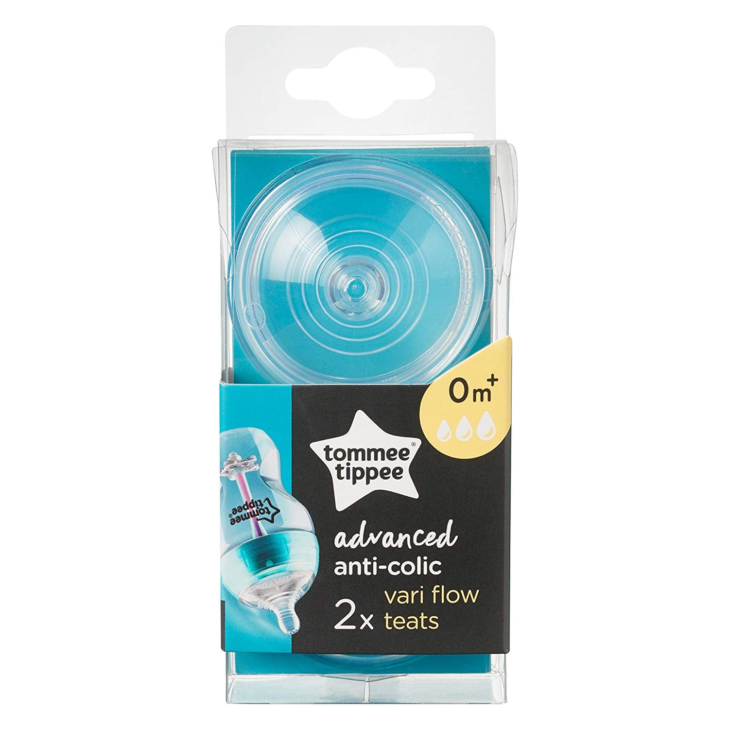 Tommee Tippee tetina silicon Advanced Anticolic cu flux variabil 0m+ 02