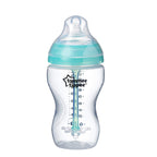 Tommee Tippee Biberon Advanced Anticolic cu tetina flux mediu si senzor de temperatura 3 luni+, 340 ml, Green 01