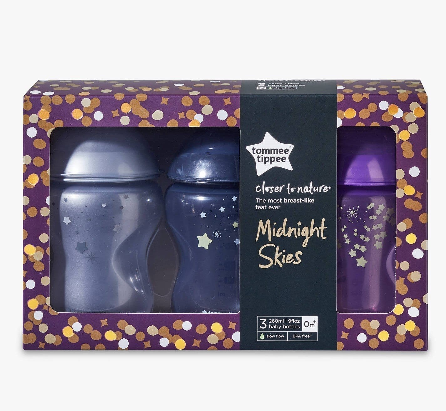 Tommee Tippee set 3 biberoane Closer to Nature 260 ml 0m+,01 Imagine principală a produsului