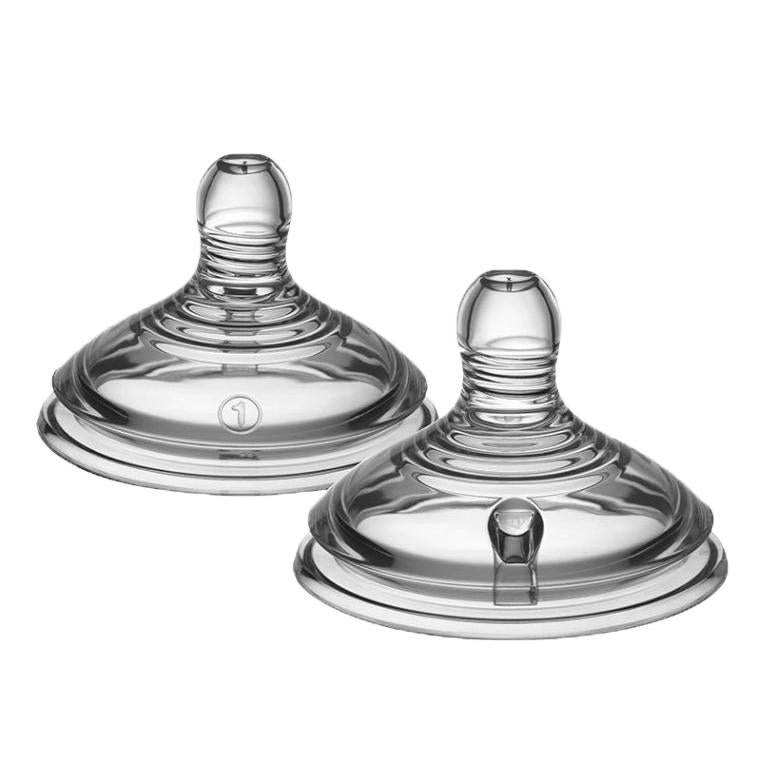 Tommee Tippee Tetine Anticolic din silicon 2 bucset, flux lent, 0m+ 01