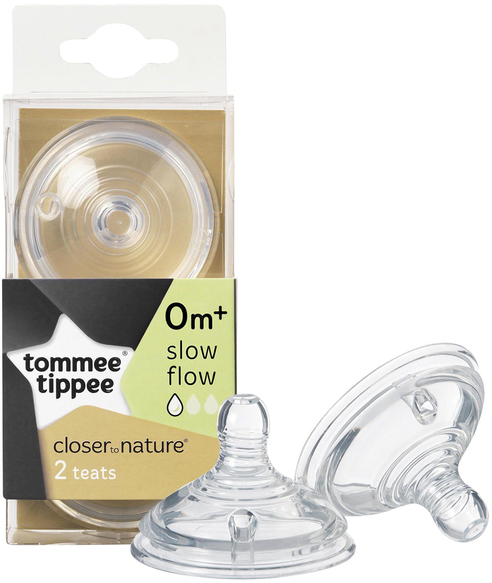 Tommee Tippee Tetine din silicon 2 buc/set, 1 orificiu ,0m+ Imagine principală a produsului