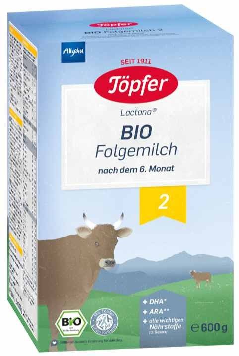 Topfer Lactana Bio2 lapte praf pentru 6 luni+, 600 g 