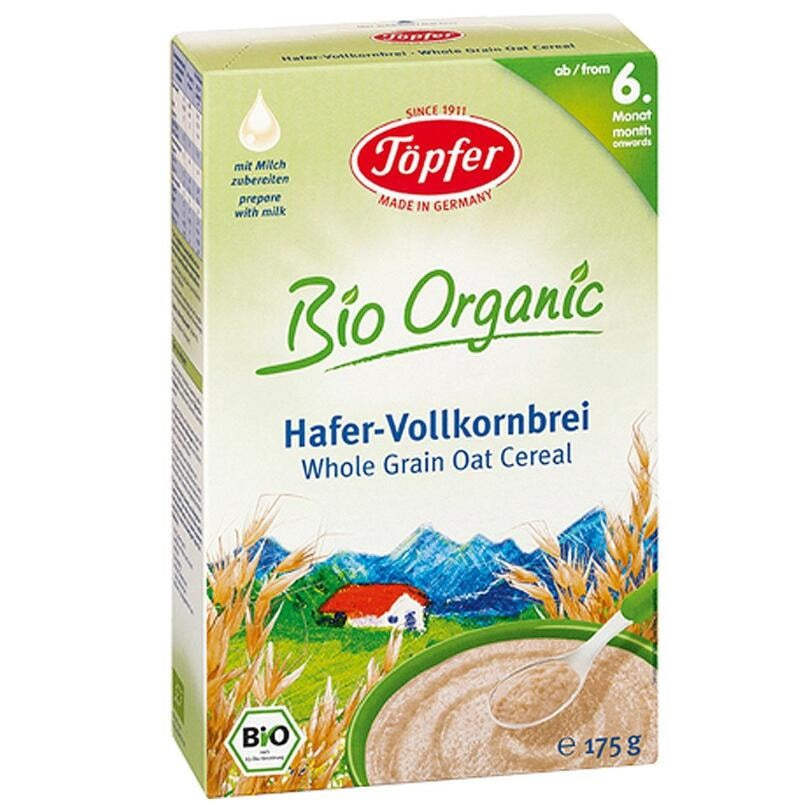 Topfer Bio Organic cereale din ovaz integral 6 luni+, 175 g 6045804
