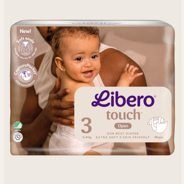 Libero scutec copii Touch Open 3 pentru 5-8 kg 40 buc