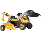 Smoby tractor cu pedale si remorca Builder Max 3 ani+ Galben