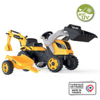 Smoby tractor cu pedale si remorca Builder Max 3 ani+ Galben