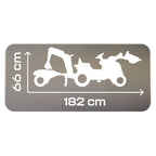 Smoby tractor cu pedale si remorca Builder Max 3 ani+ Galben