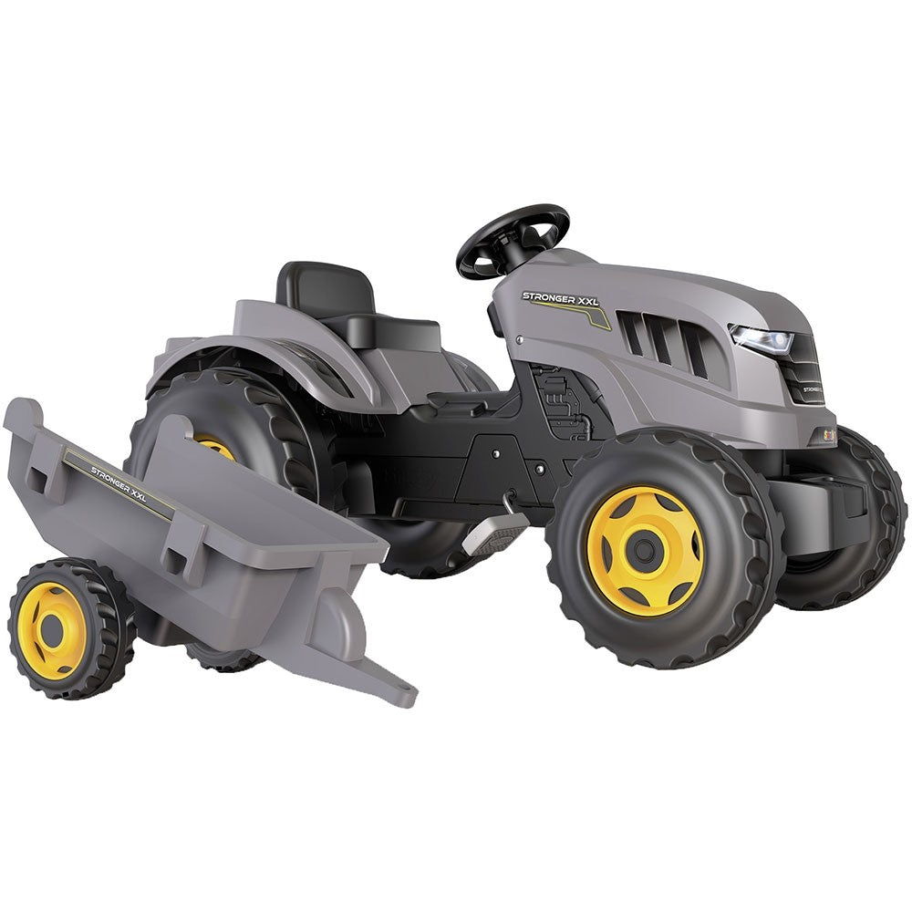 Smoby tractor cu pedale si remorca Stronger XXL 3 ani+ Gri Imagine principală a produsului