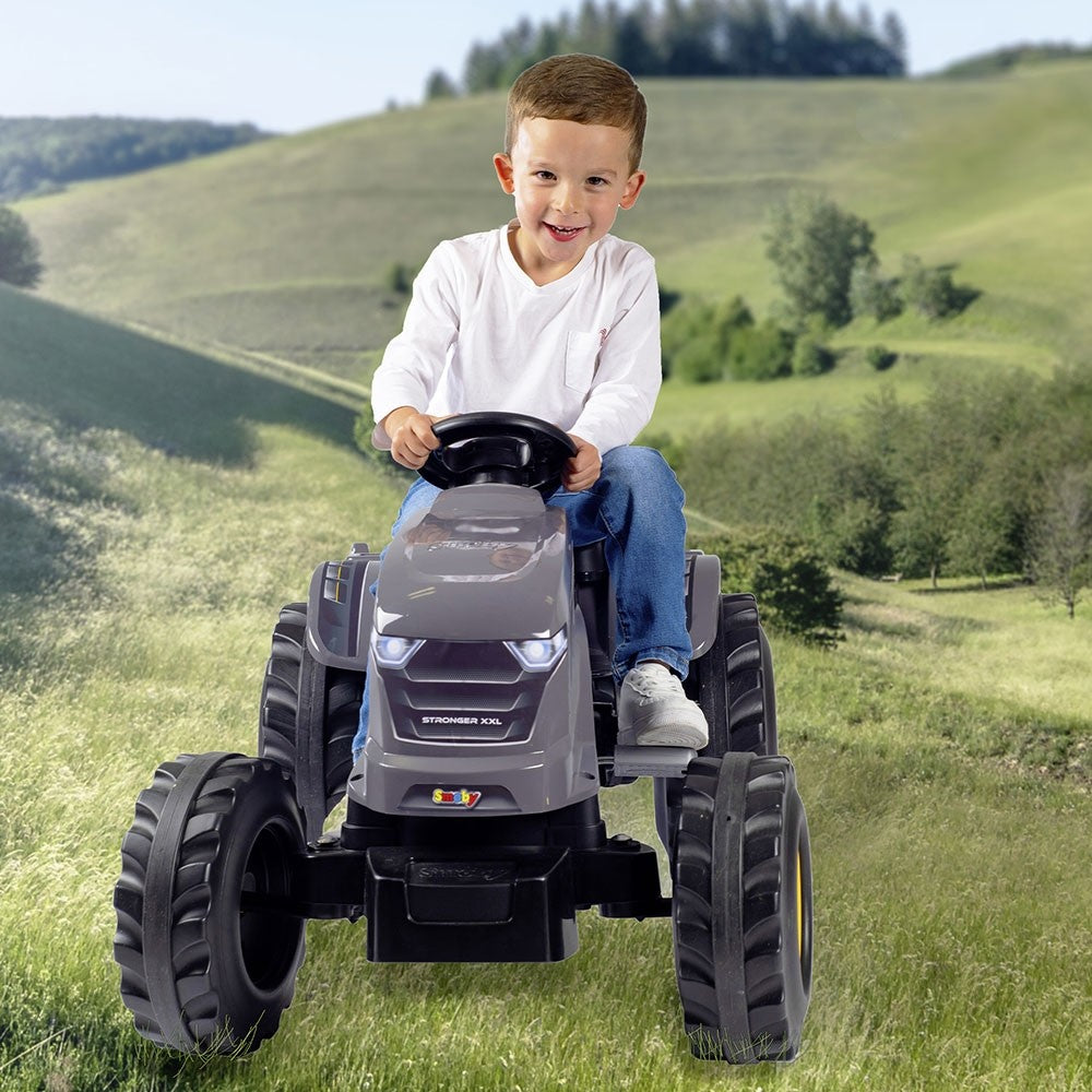 Smoby tractor cu pedale si remorca Stronger XXL 3 ani+ Gri